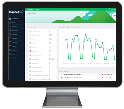 Papercut, Dashboard, Allied Document Solutions & Services