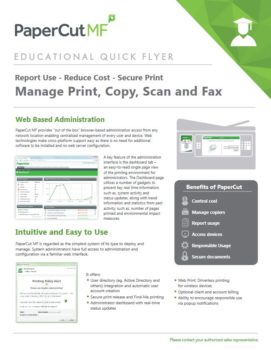 Papercut, Mf, Education Flyer, Allied Document Solutions & Services
