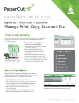 Papercut, Mf, Government Flyer, Allied Document Solutions & Services