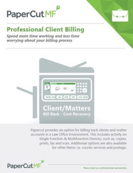 Papercut, Mf, Professional Client Billing, Allied Document Solutions & Services