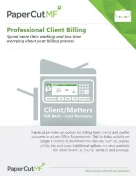 Papercut, Mf, Professional Client Billing, Allied Document Solutions & Services